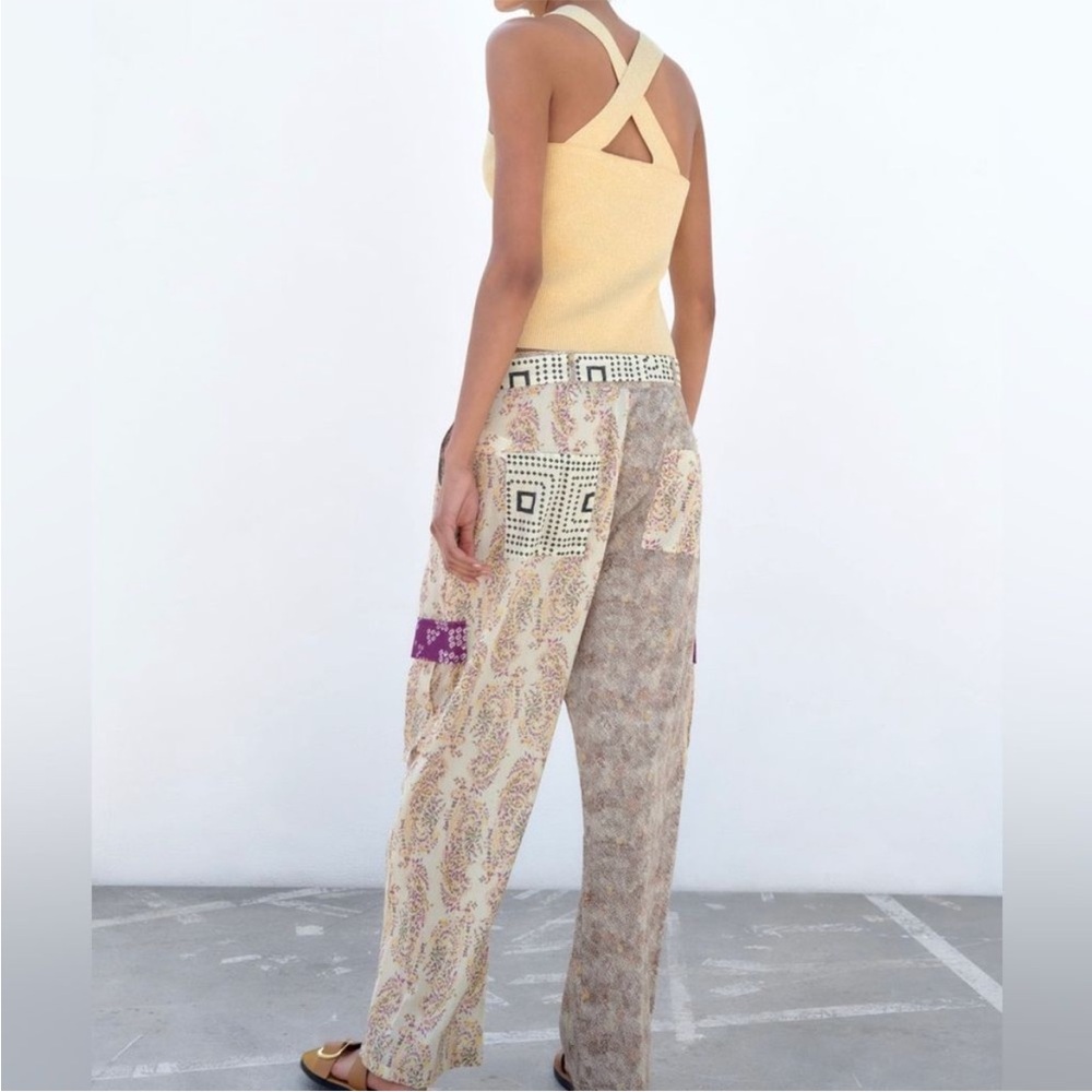Patchwork Patterned Women's Pants - image 4